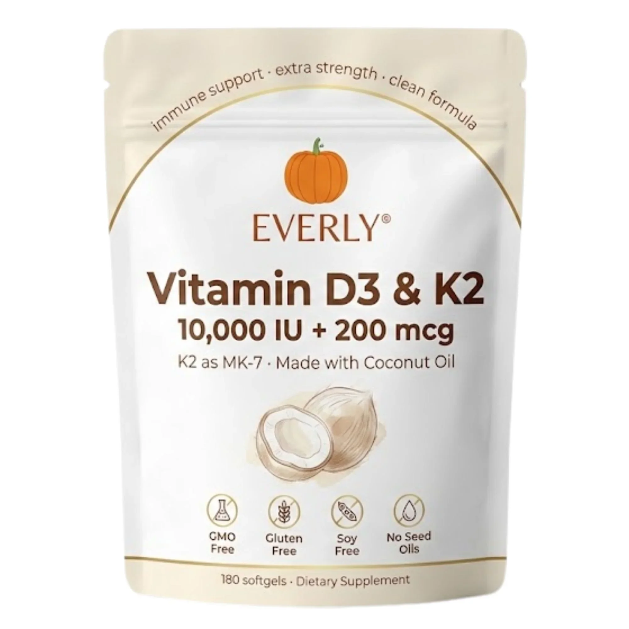 Everly® Vitamin D3 + K2 Softgels