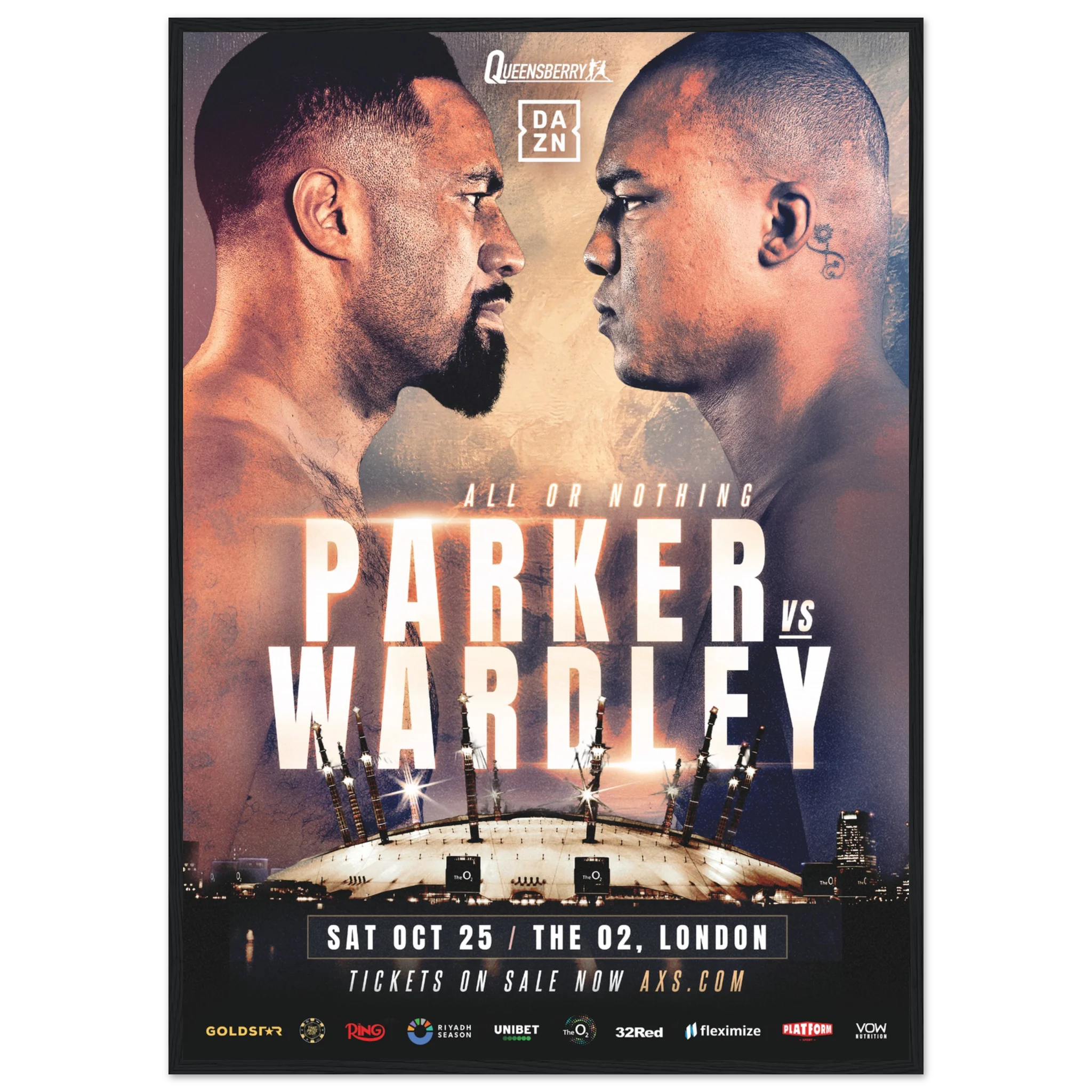 Joseph Parker vs Fabio Wardley - Framed Fight Night Official Poster