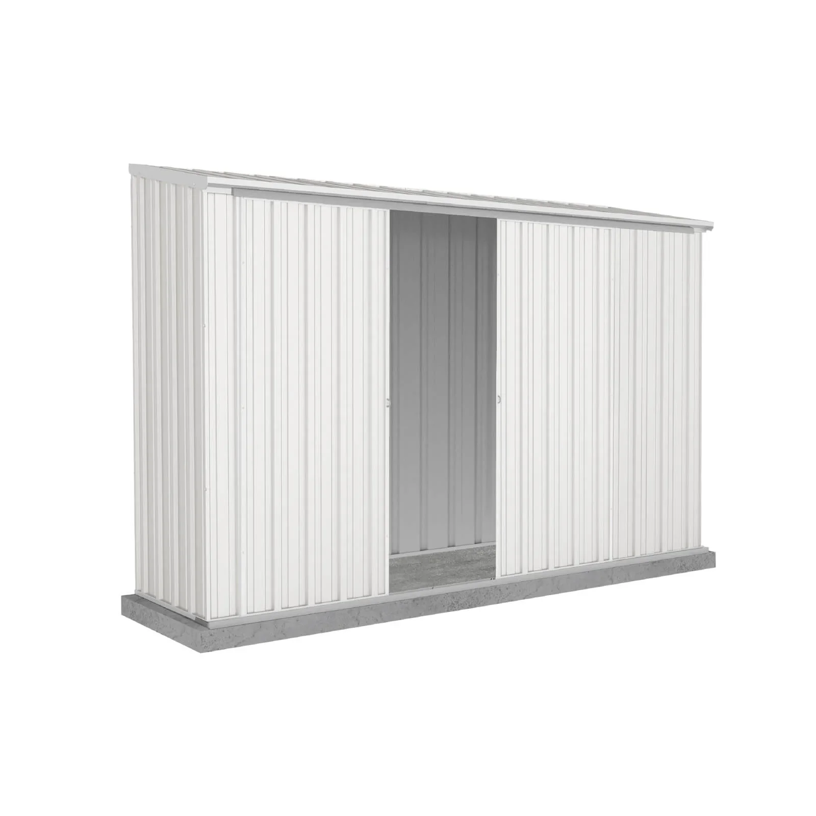 3.00mW x 0.78mD x 1.95mH Garden Shed Ezislider Double Door with Anchors