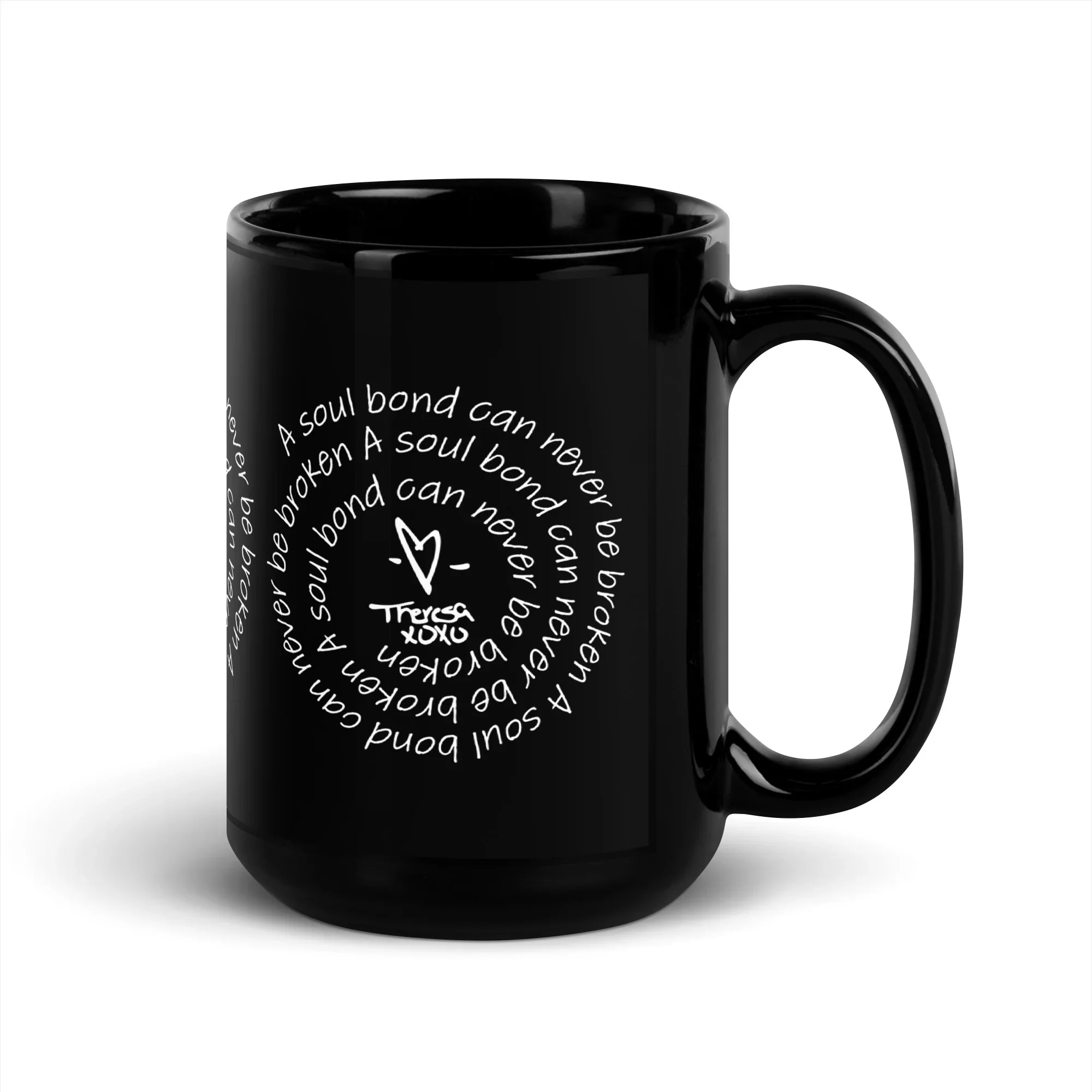 Soul Bond Black Glossy Mug