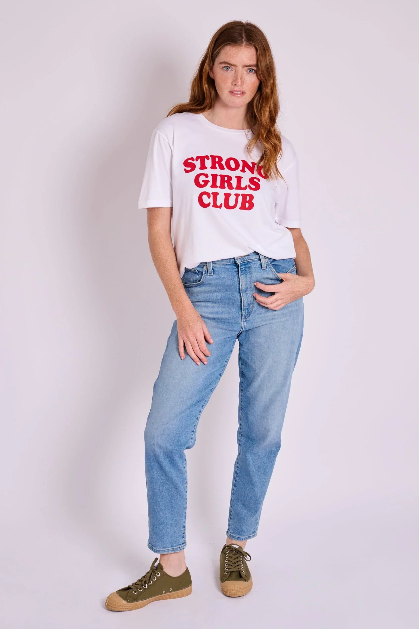 Strong Girls Club Crew TShirt - White