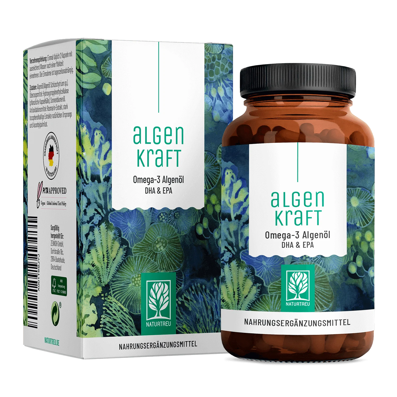 Algenkraft: Omega 3 Algenöl Kapseln