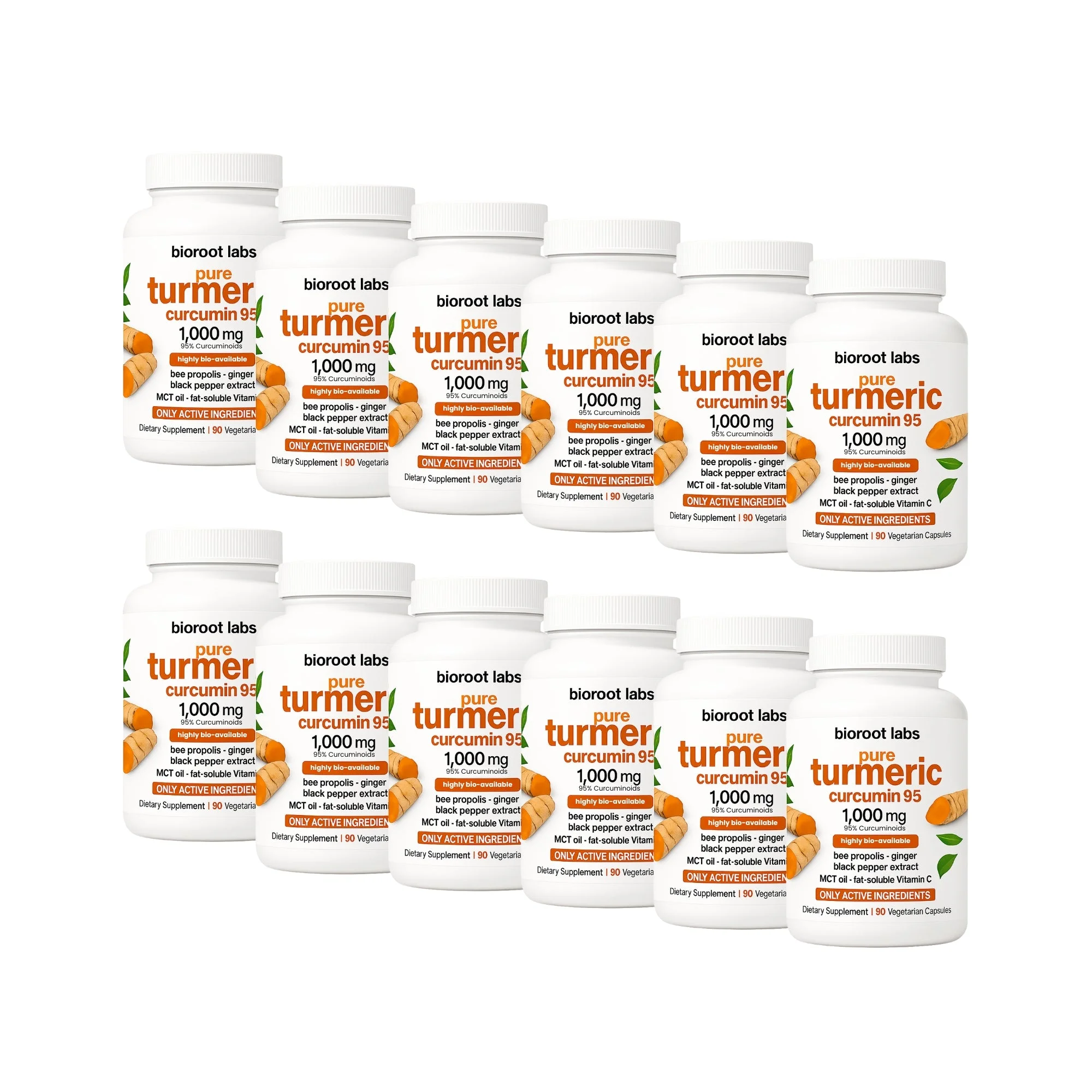 Turmeric Curcumin Capsules 1 Year Supply (12 Bottles)