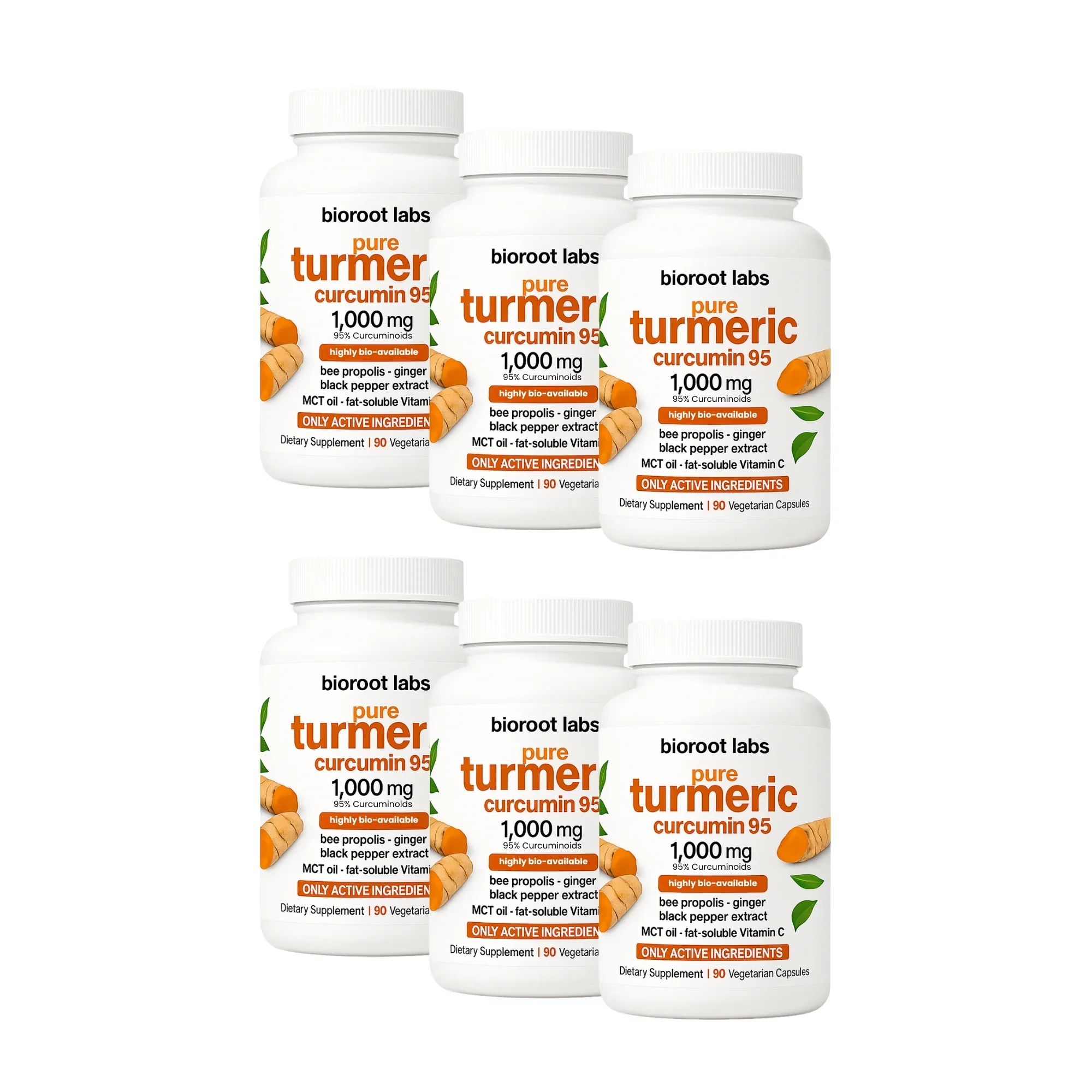 Turmeric Curcumin Capsules 6 months supply (6 Bottles)