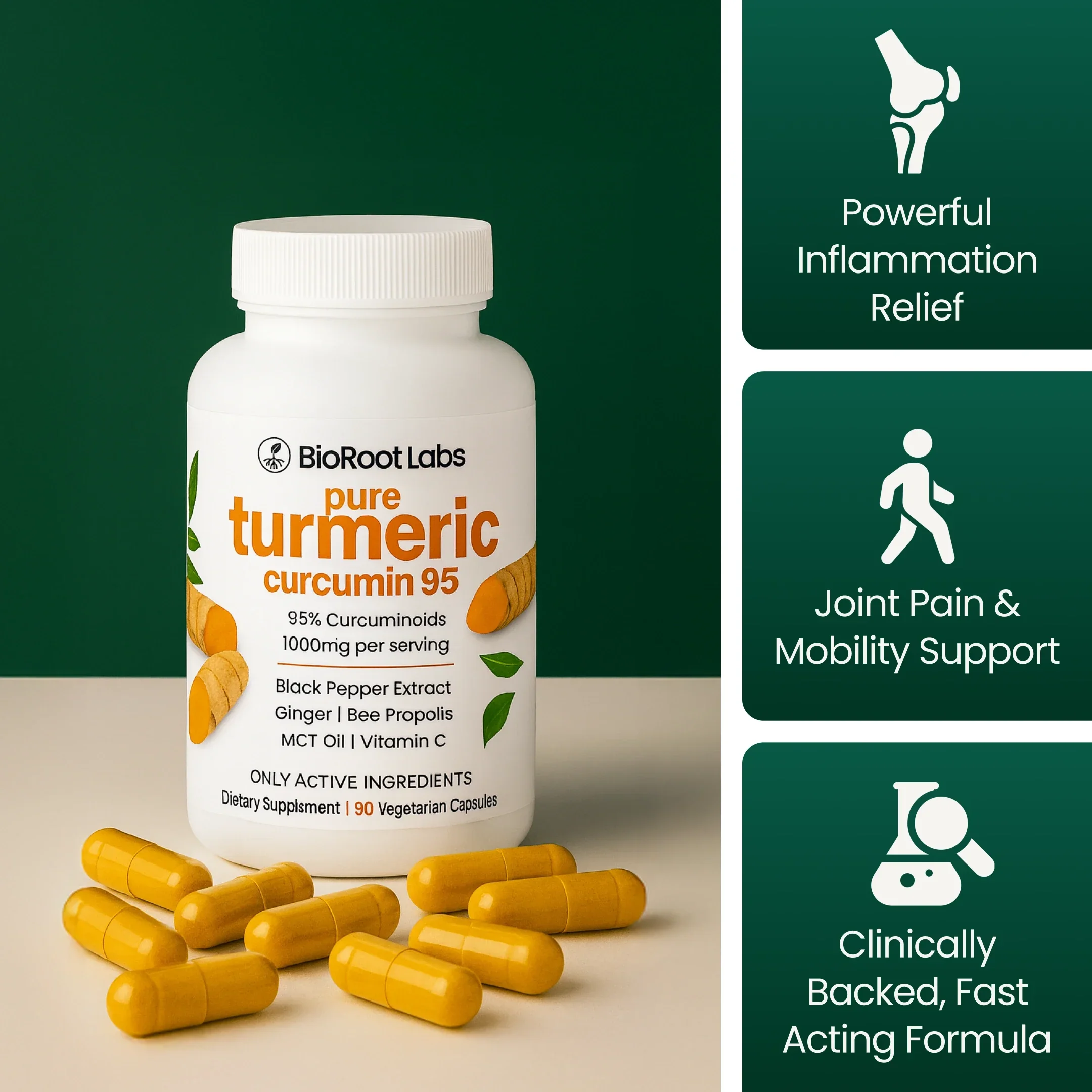 Turmeric Curcumin Capsules (1,000mg)