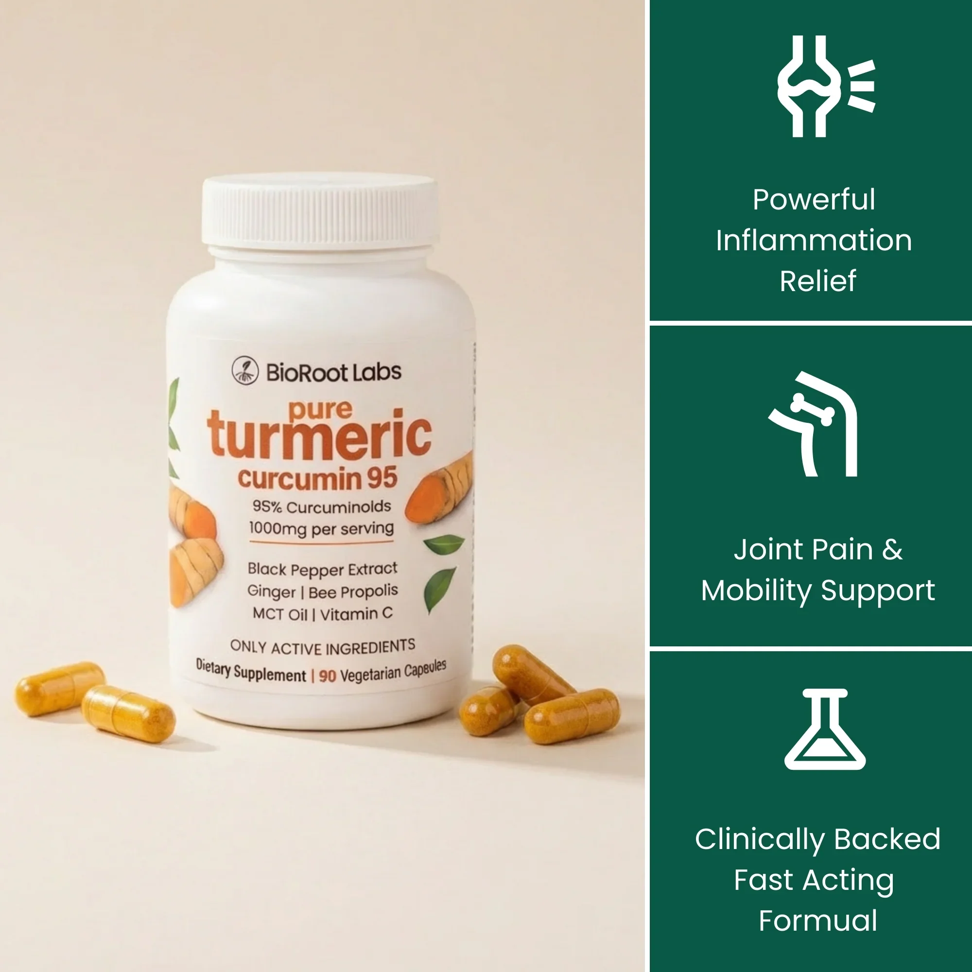Turmeric Curcumin Capsules (1,000mg)