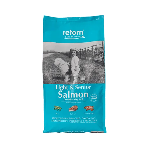 Pienso Natural de Salmón para Perros Light & Senior