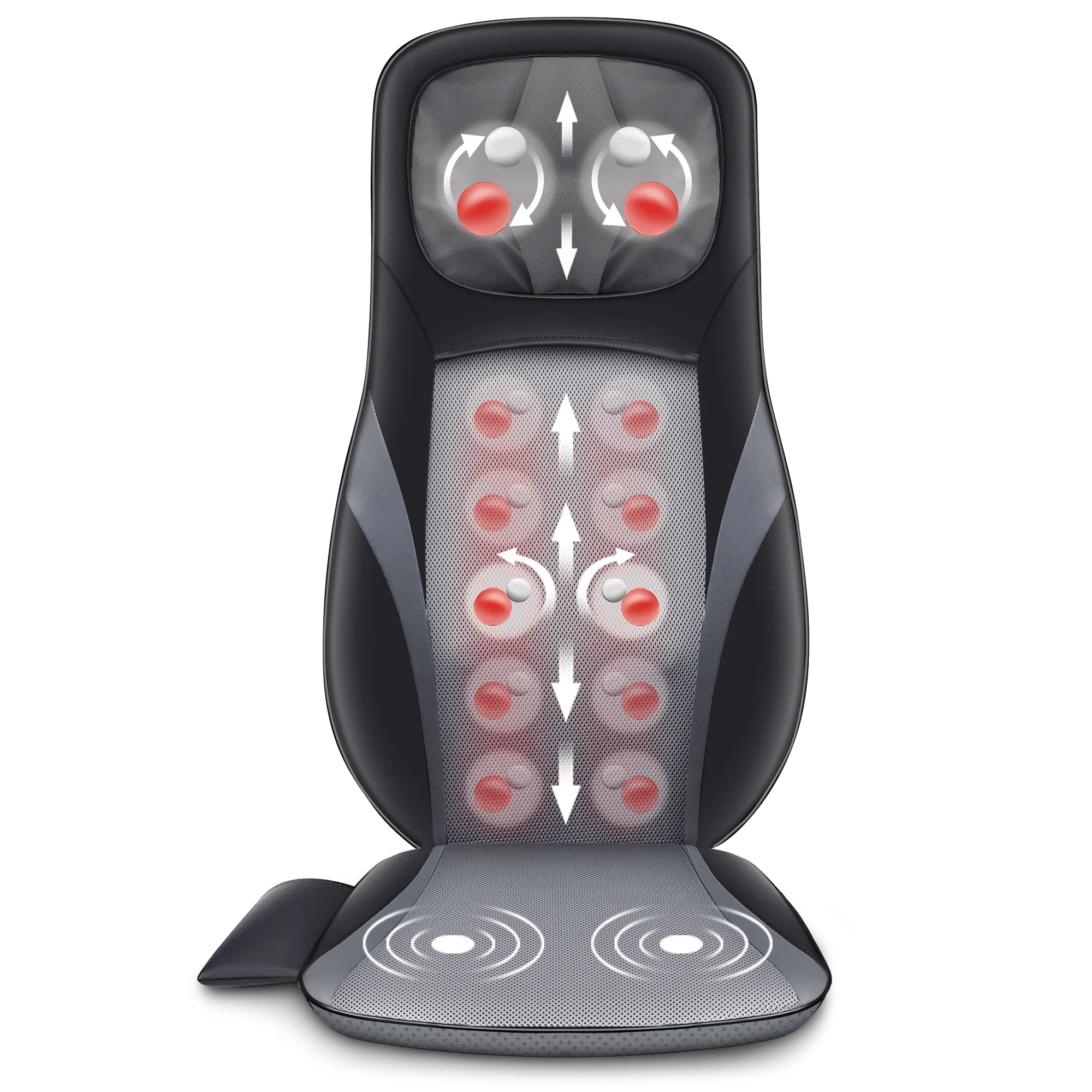 Snailax Shiatsu Back Massager with Heat - Deep Kneading Massage Chair Pad