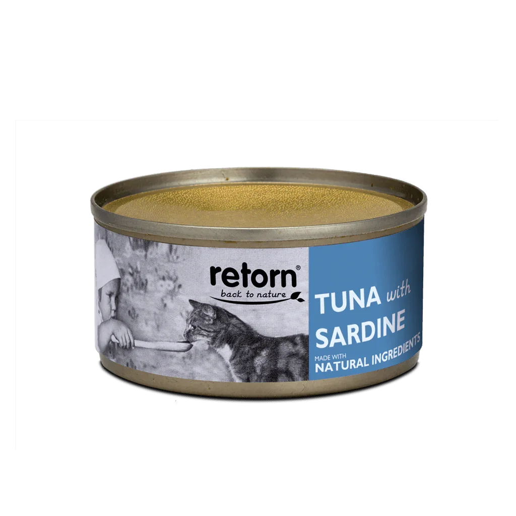 Comida Húmeda para Gatos de Atún con Sardina