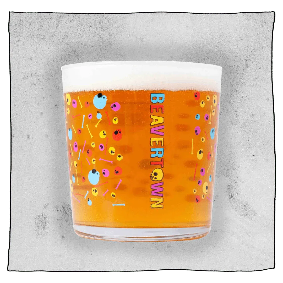 Psychedelic Skull Tumbler Glass