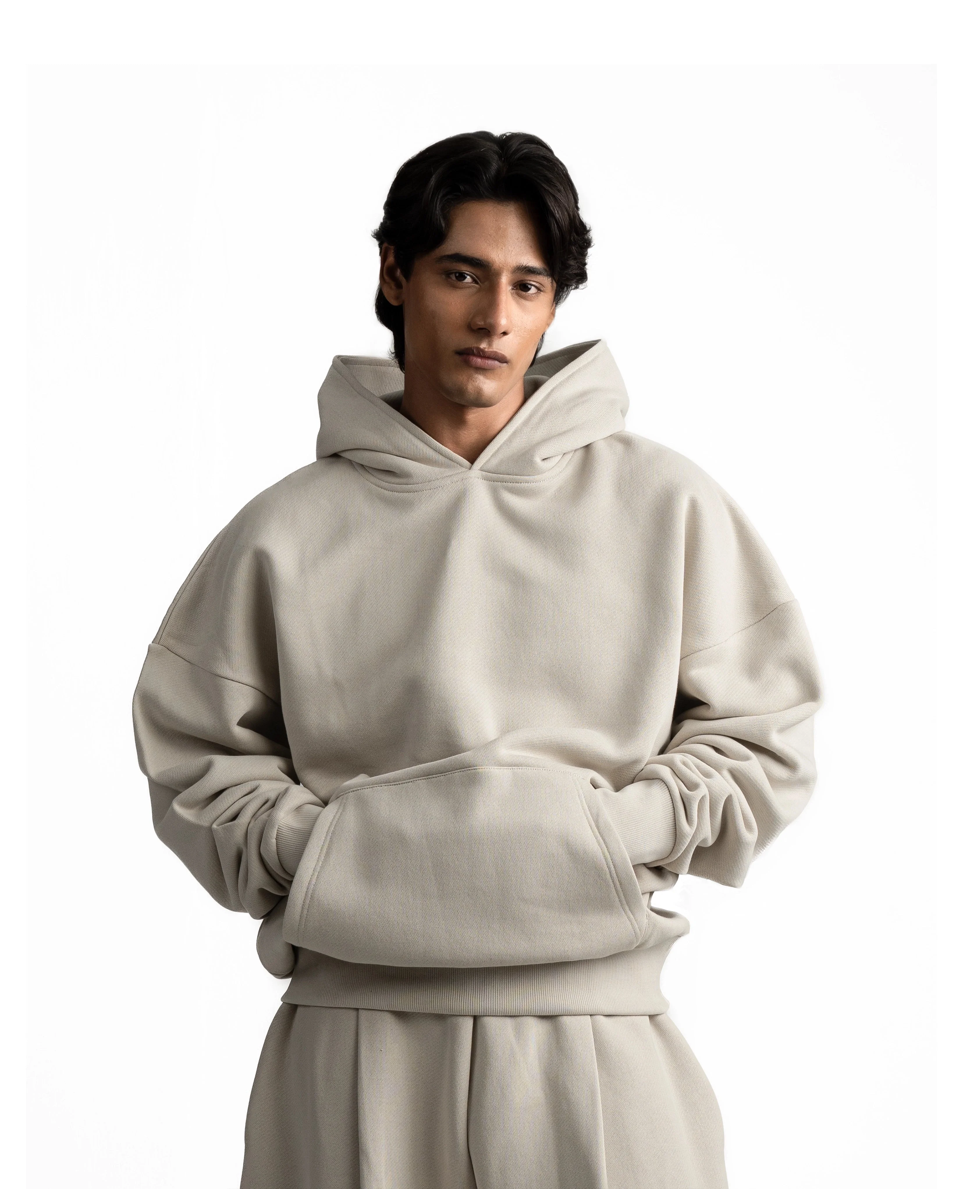 Y27 Ultra Heavy Organic Pull-Over, Cropped & Boxy, Smokey taupe [IN STOCK-2025]