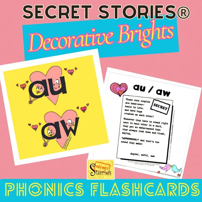 Decorative Bright Phonics Flashcards