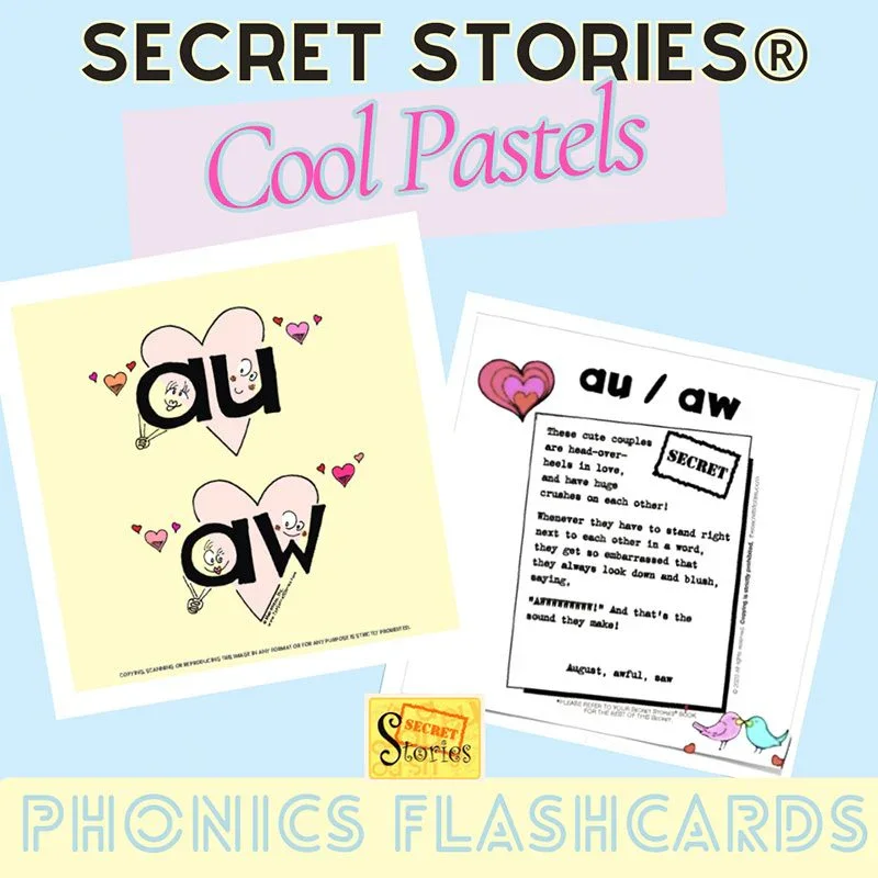 Cool Pastel Phonics Flashcards