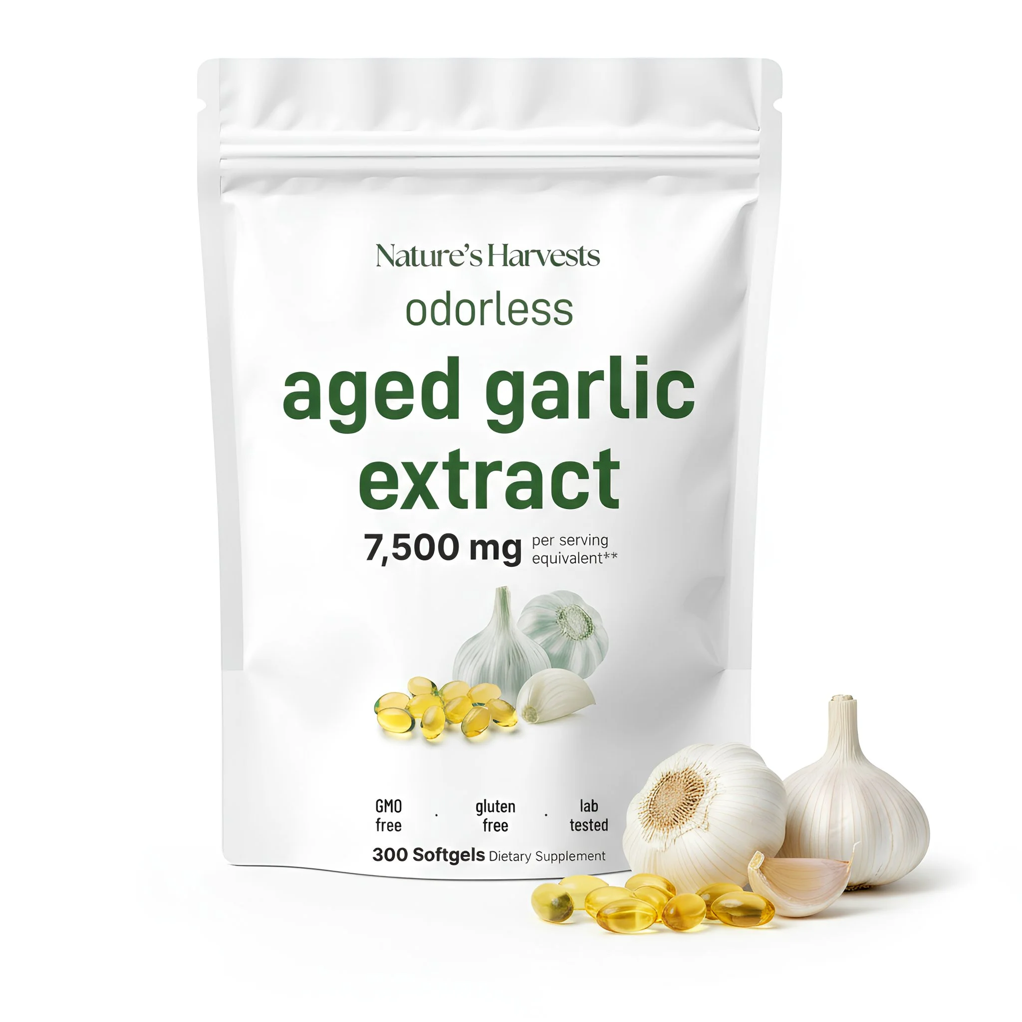 Nature's Harvests Odorless Aged Garlic Softgels