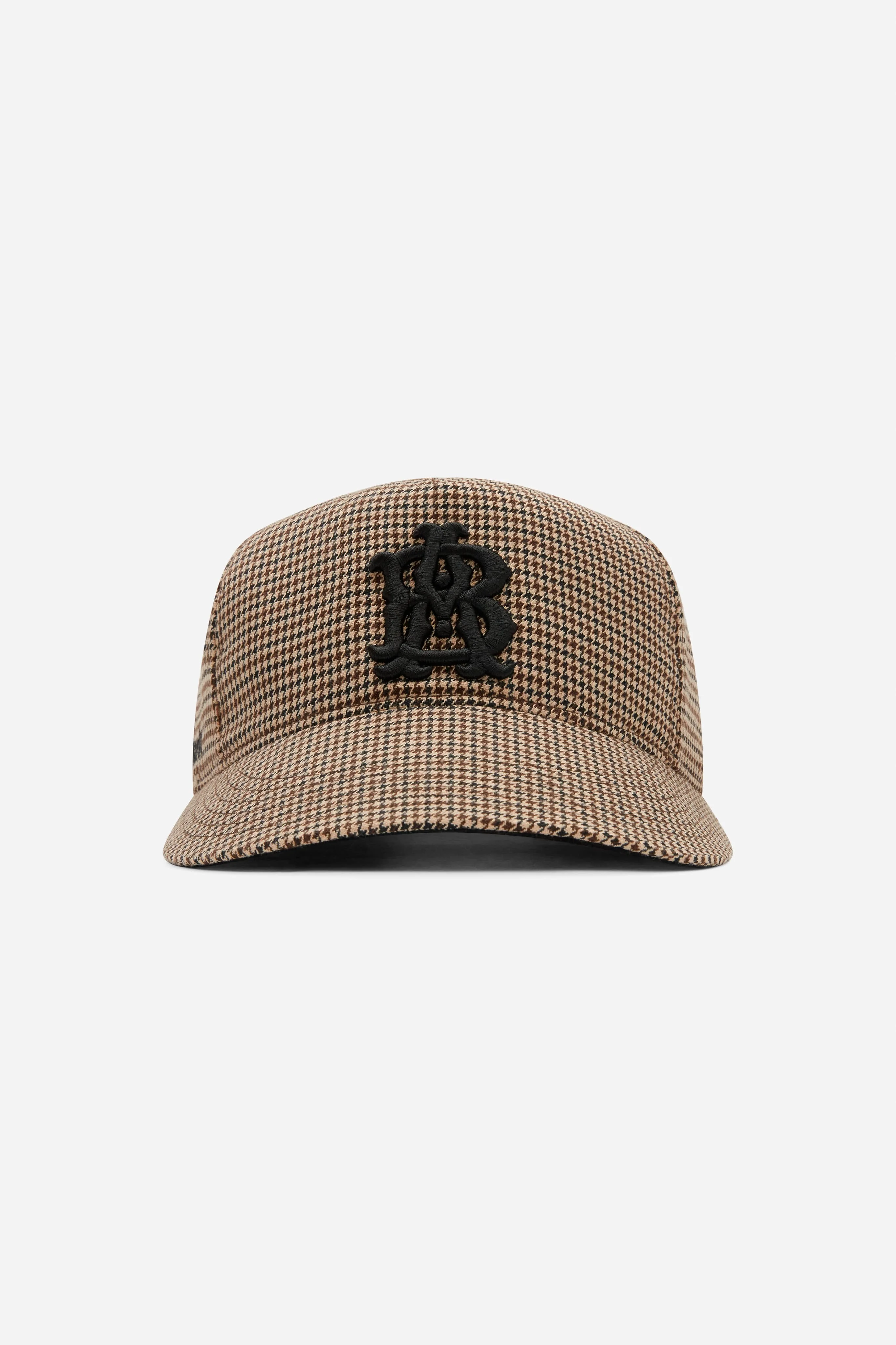 monogram wool cap puppytooth