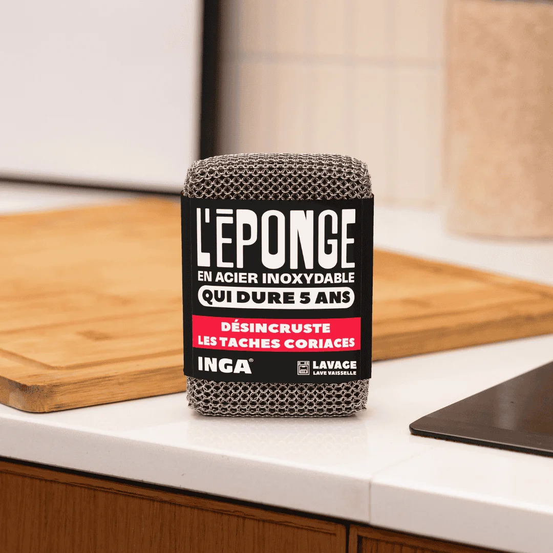 L'éponge en acier inoxydable