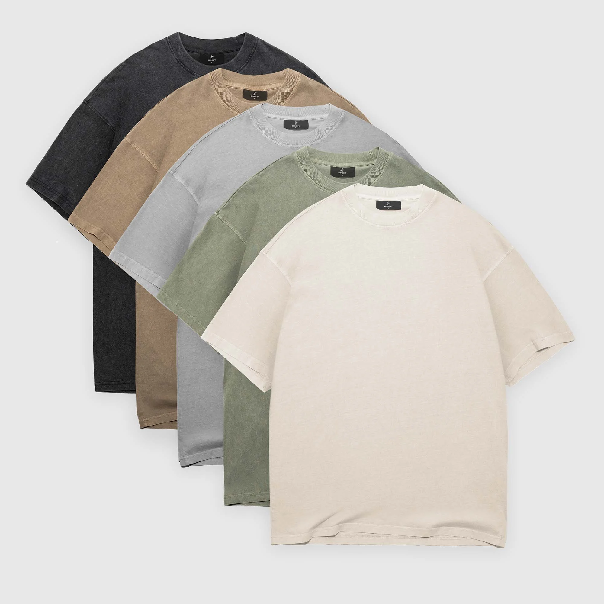 Staple 5-Pack – 250GSM Heavy Loose Fit Wash T-Shirt