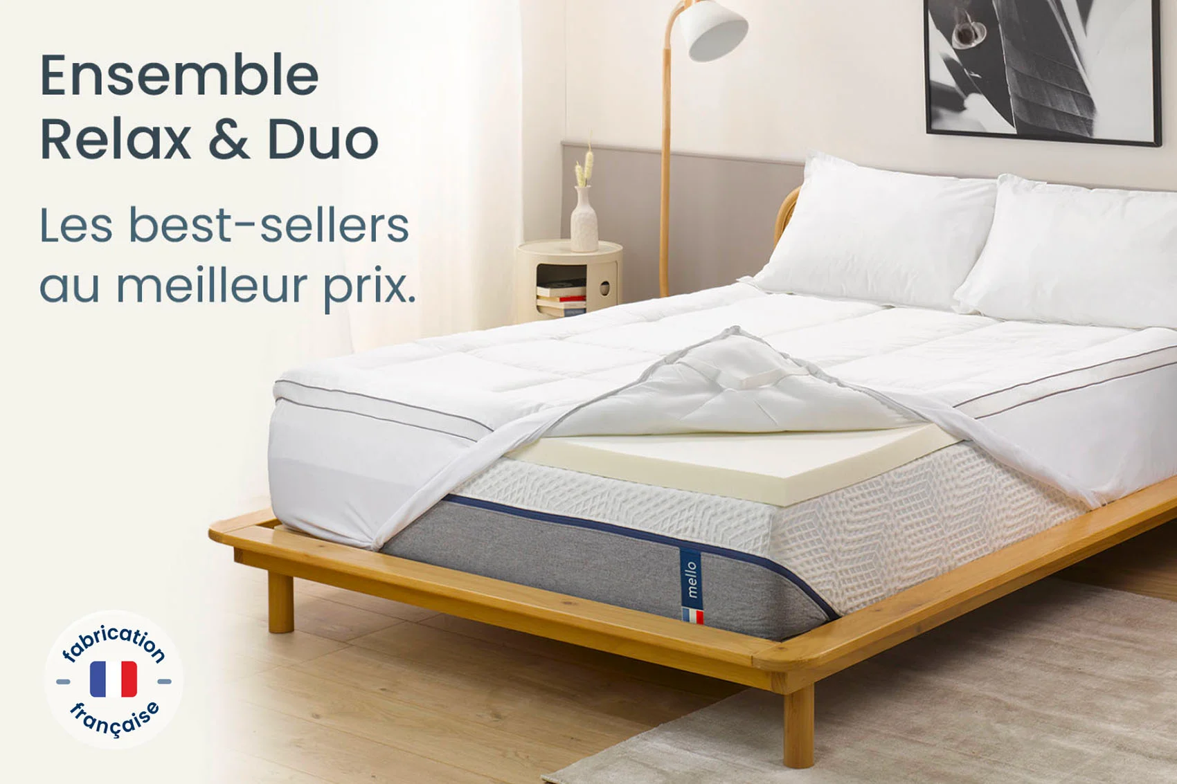 Ensemble matelas surmatelas