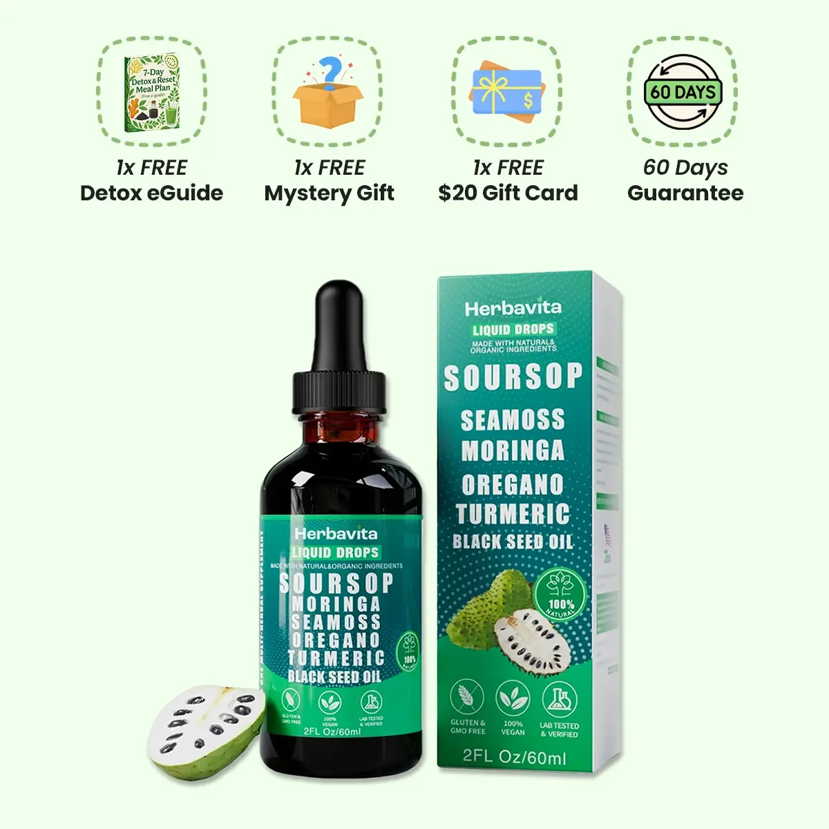 100% Organic 10-in-1 Mucus Cleanse Drops