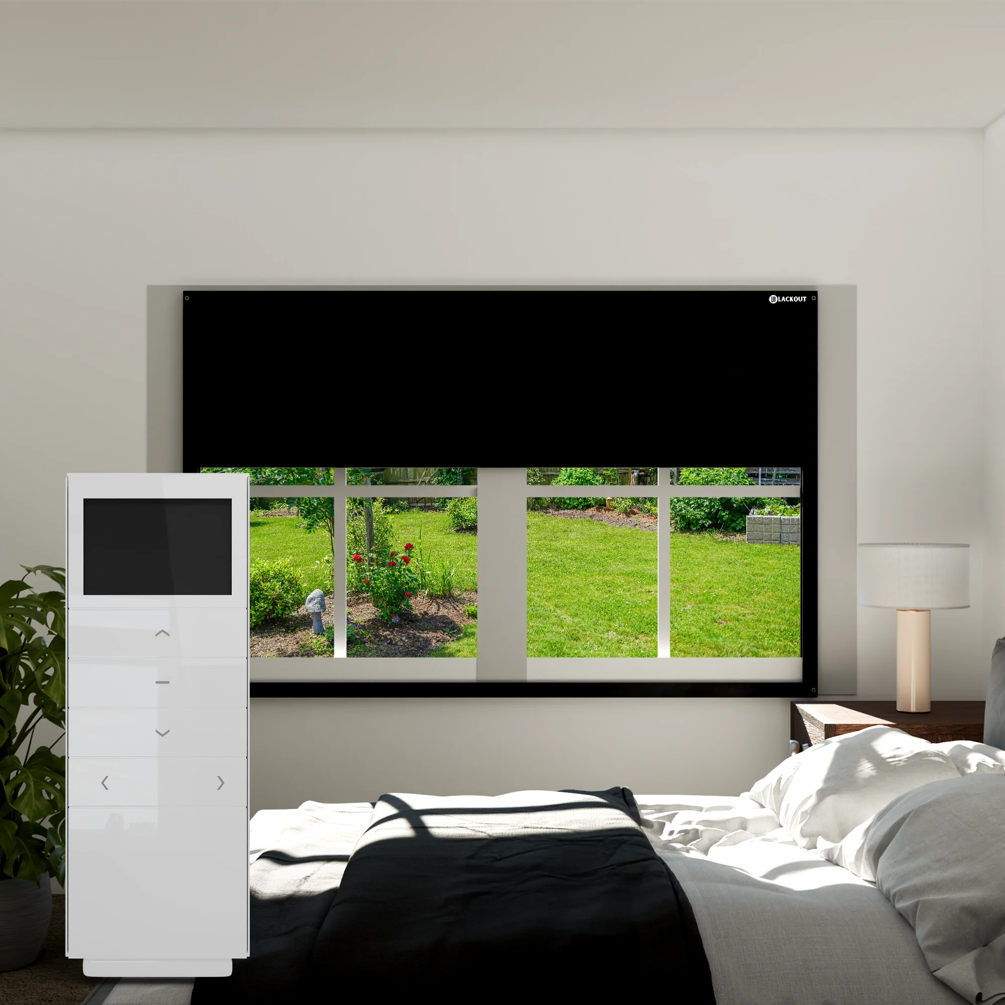 Motorized Non-Drill Blackout Shades