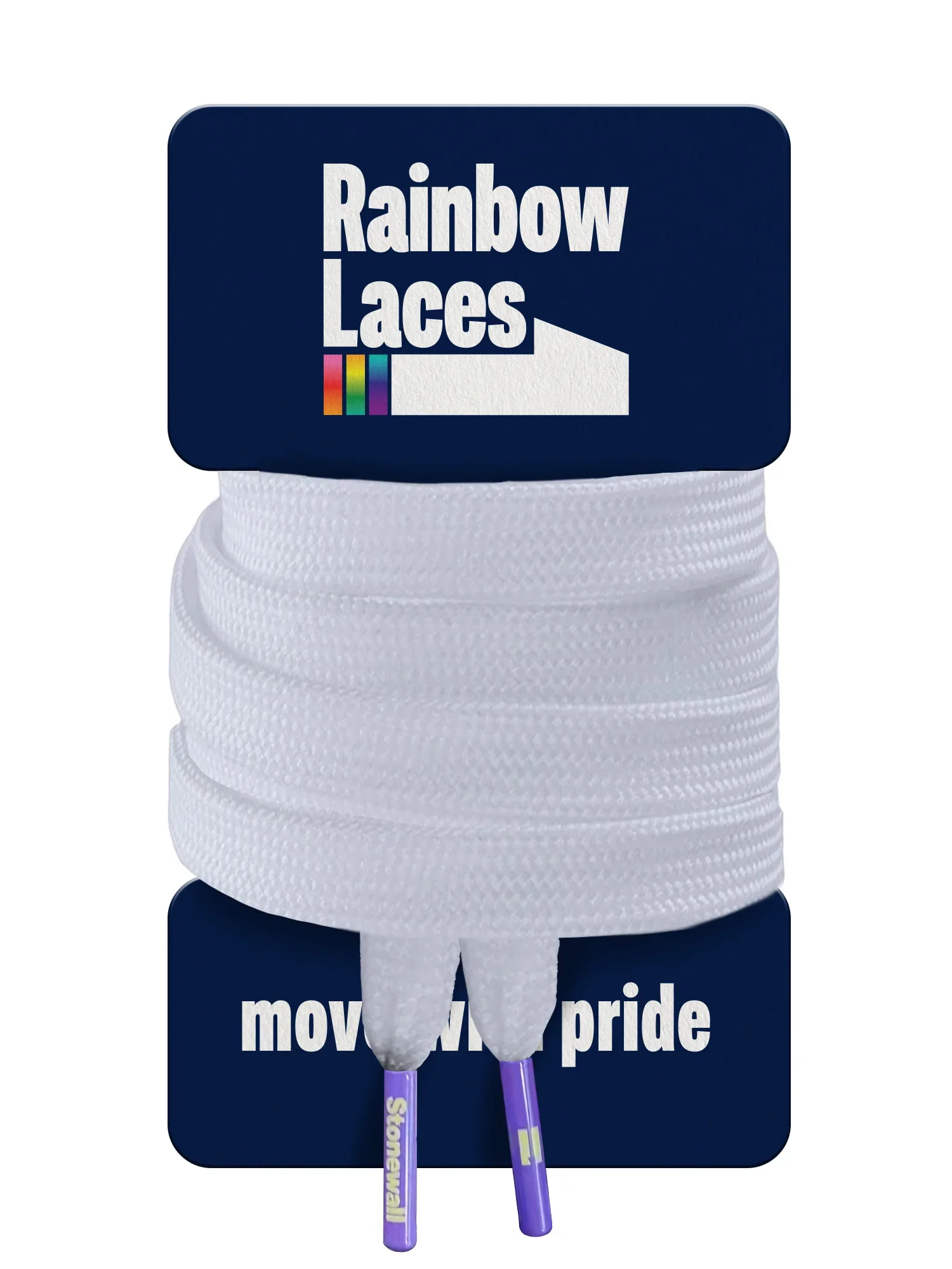 Rainbow Laces - White Edition + Charm