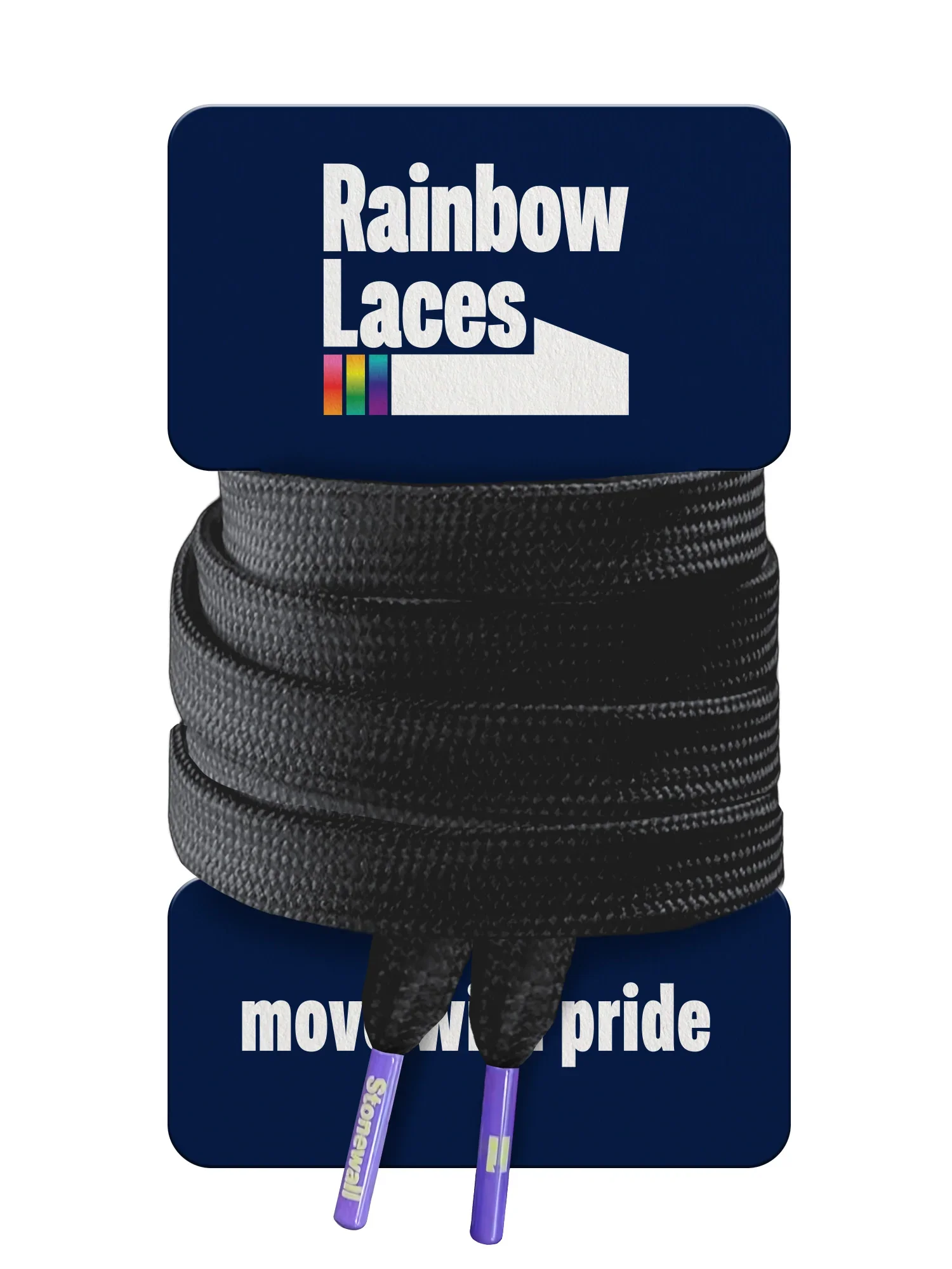 Rainbow Laces - Black Edition + Charm