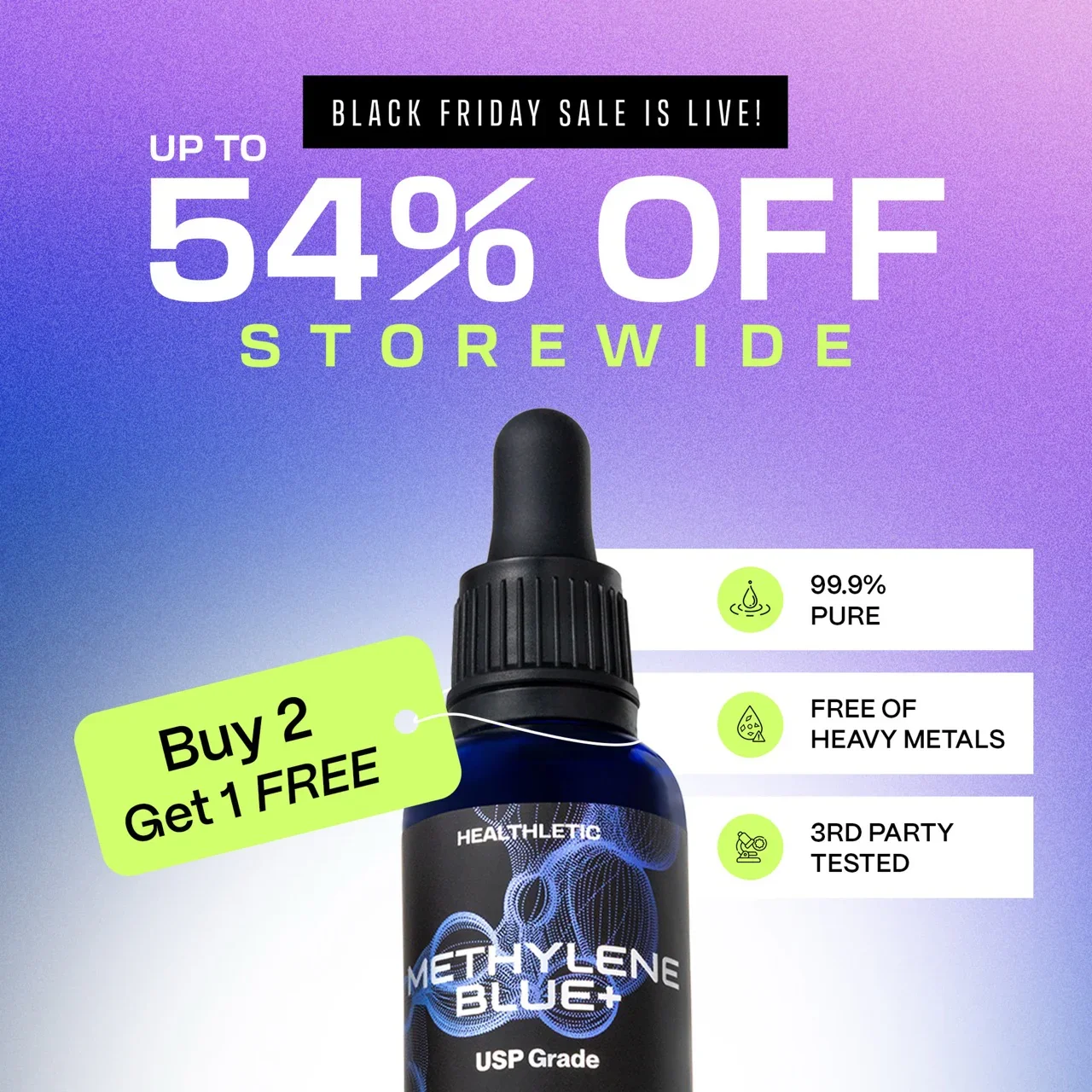 Black Friday Special - 66% OFF - Ultimate methylene blue 1% 30mL (1.0 oz)