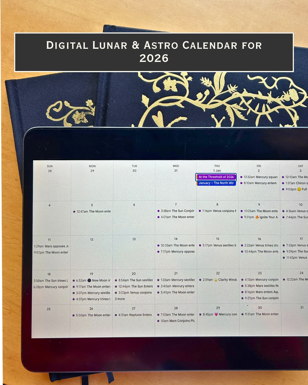 The Lunar Architect: 2026 Astro Calendar