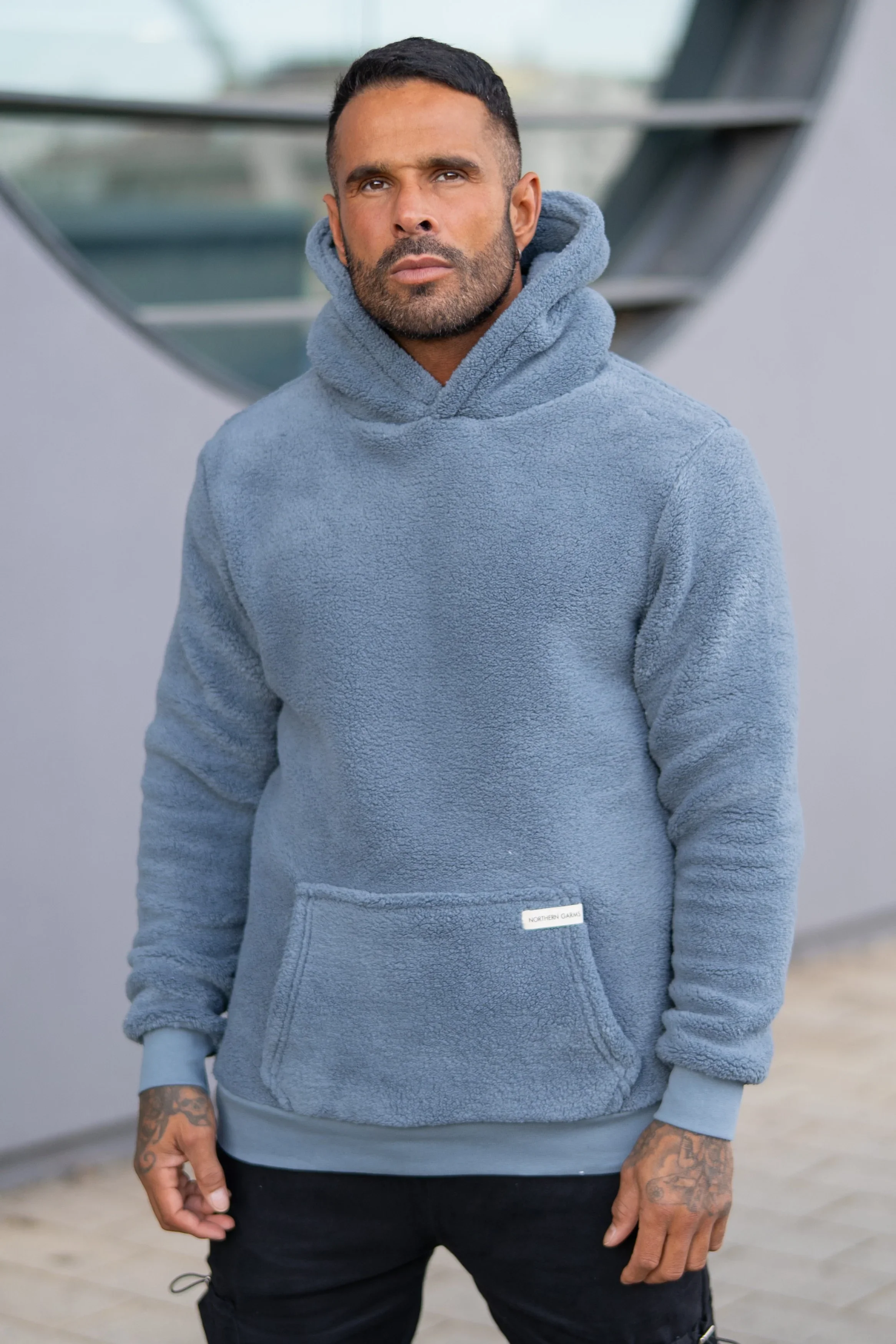 ORWELL SHERPA HOODIE - SMOKE