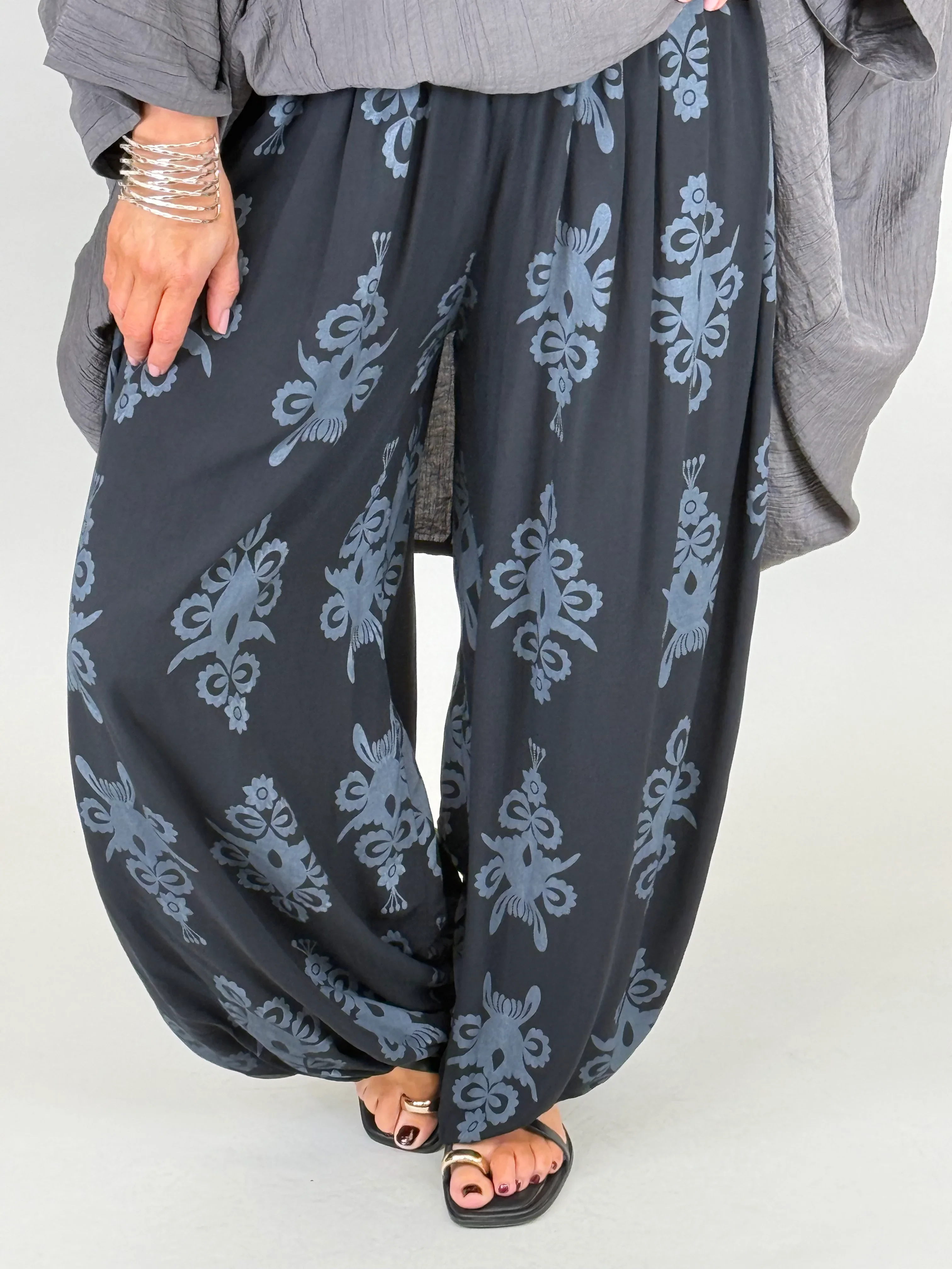Made in Italy Marrakech Harem Trouser | Black