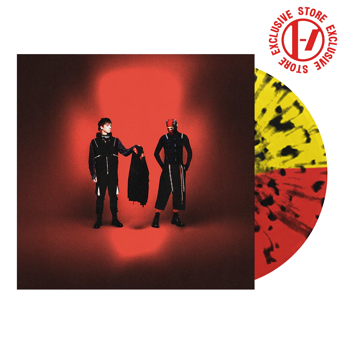 Breach Limited Edition Red, Yellow, and Black Hazard Splatter Vinyl
