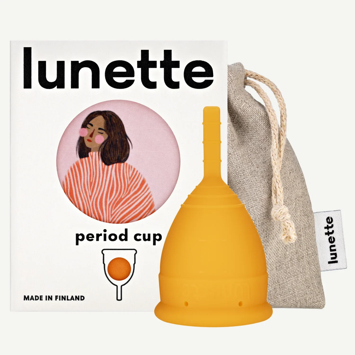 Lunette Period Cup Orange Size 1 & 2