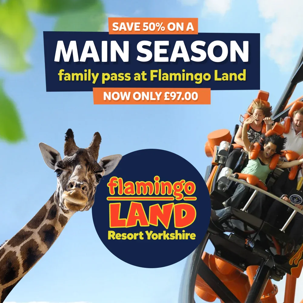 Flamingo Land - Half Price Family Day Pass 2026