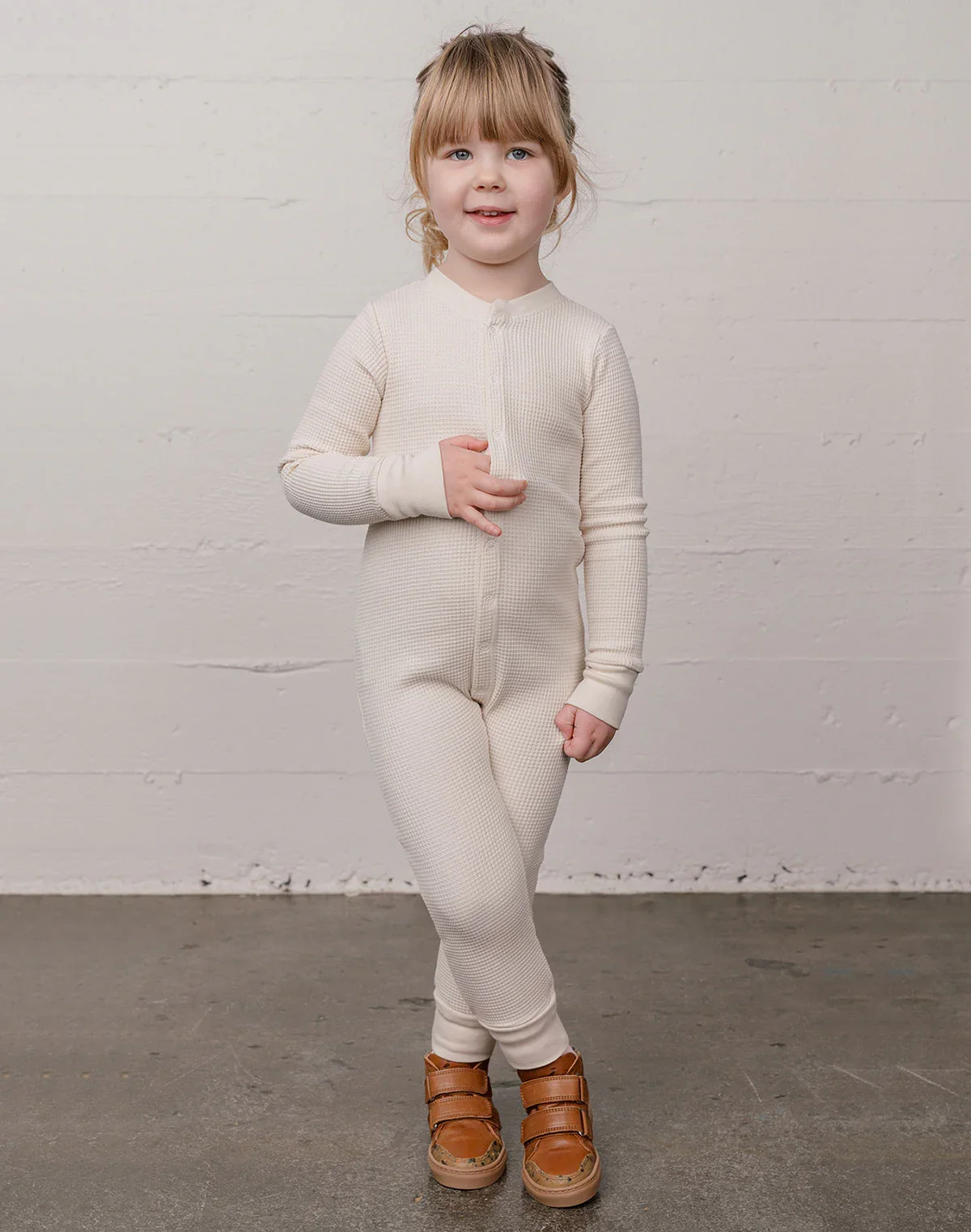 Kids Waffle One-Piece Sleeper