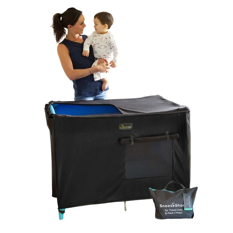 SnoozeShade for Travel Cots | Travel cot blackout canopy | Air-permeable mesh blocks 94% of light