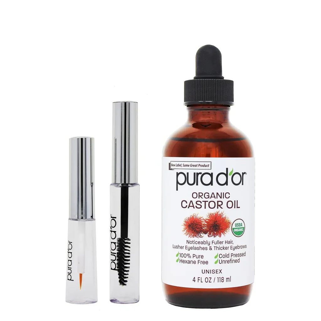 Castor Oil Includes 2 Empty Bonus Applicators - 100% Pure USDA Organic 4oz