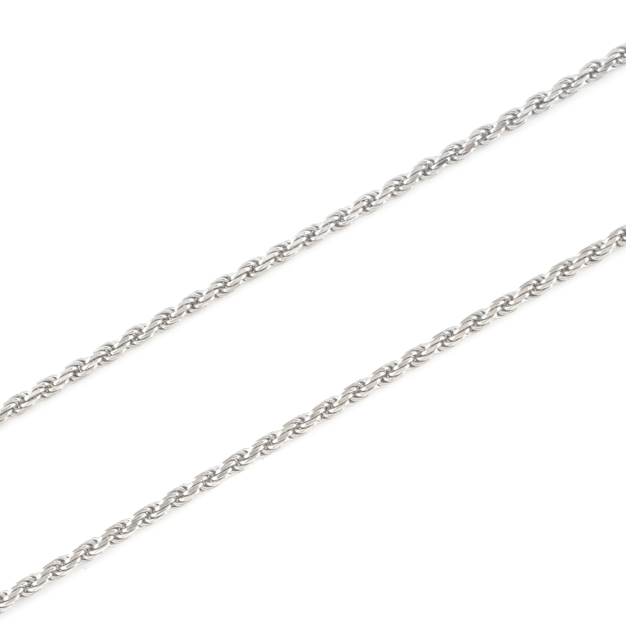 2.3mm Diamond Cut Rope Chain (.925 Sterling Silver)