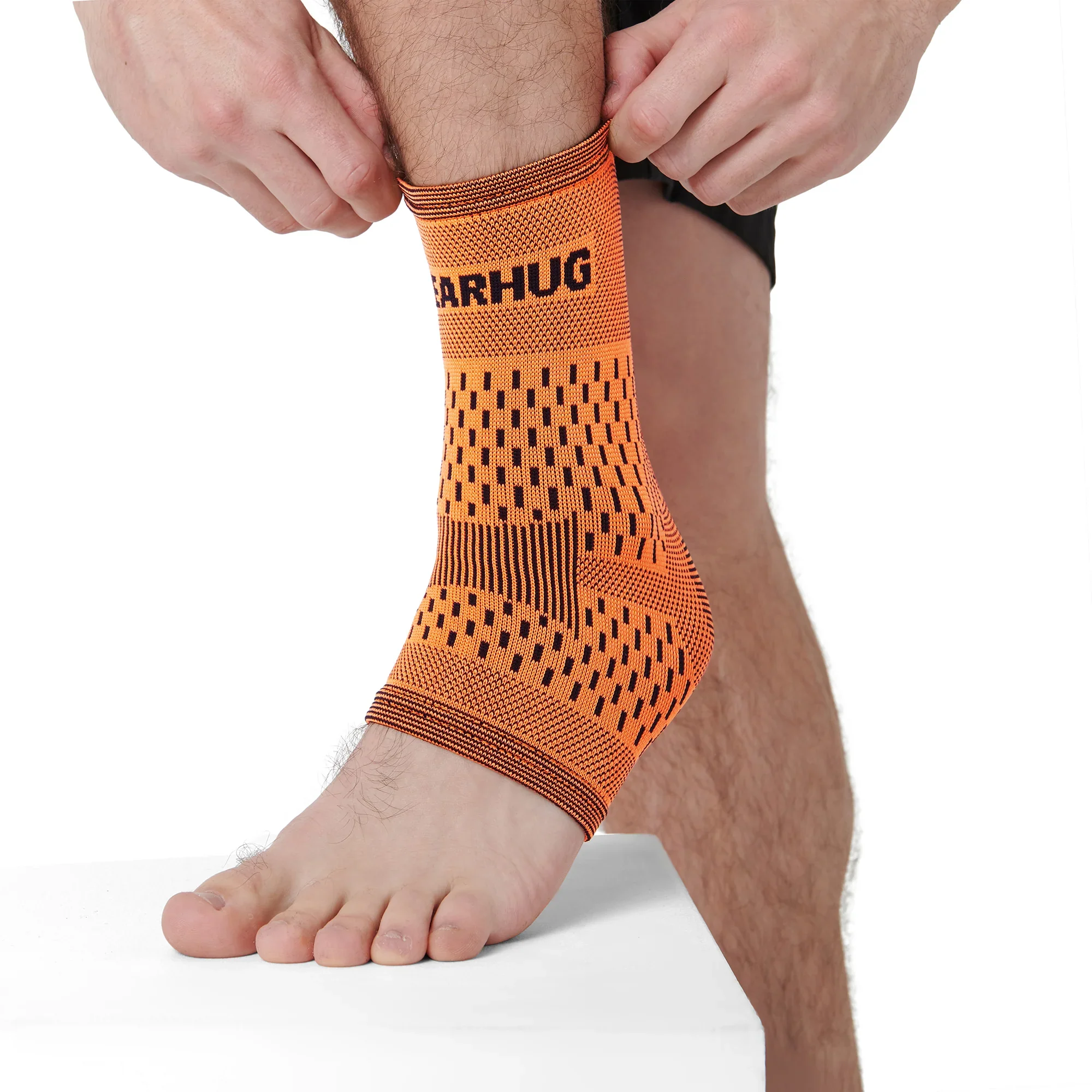Pair of Ankle Compression Support Sleeves For Achilles Tendon and Ankle Sprains