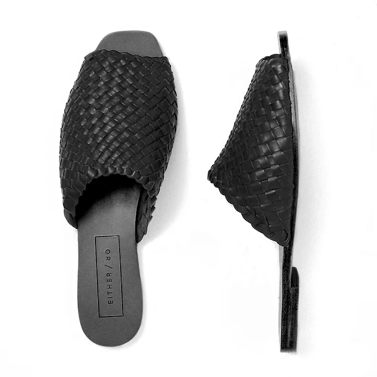 The Woven Slide [Black] *FINAL SALE*