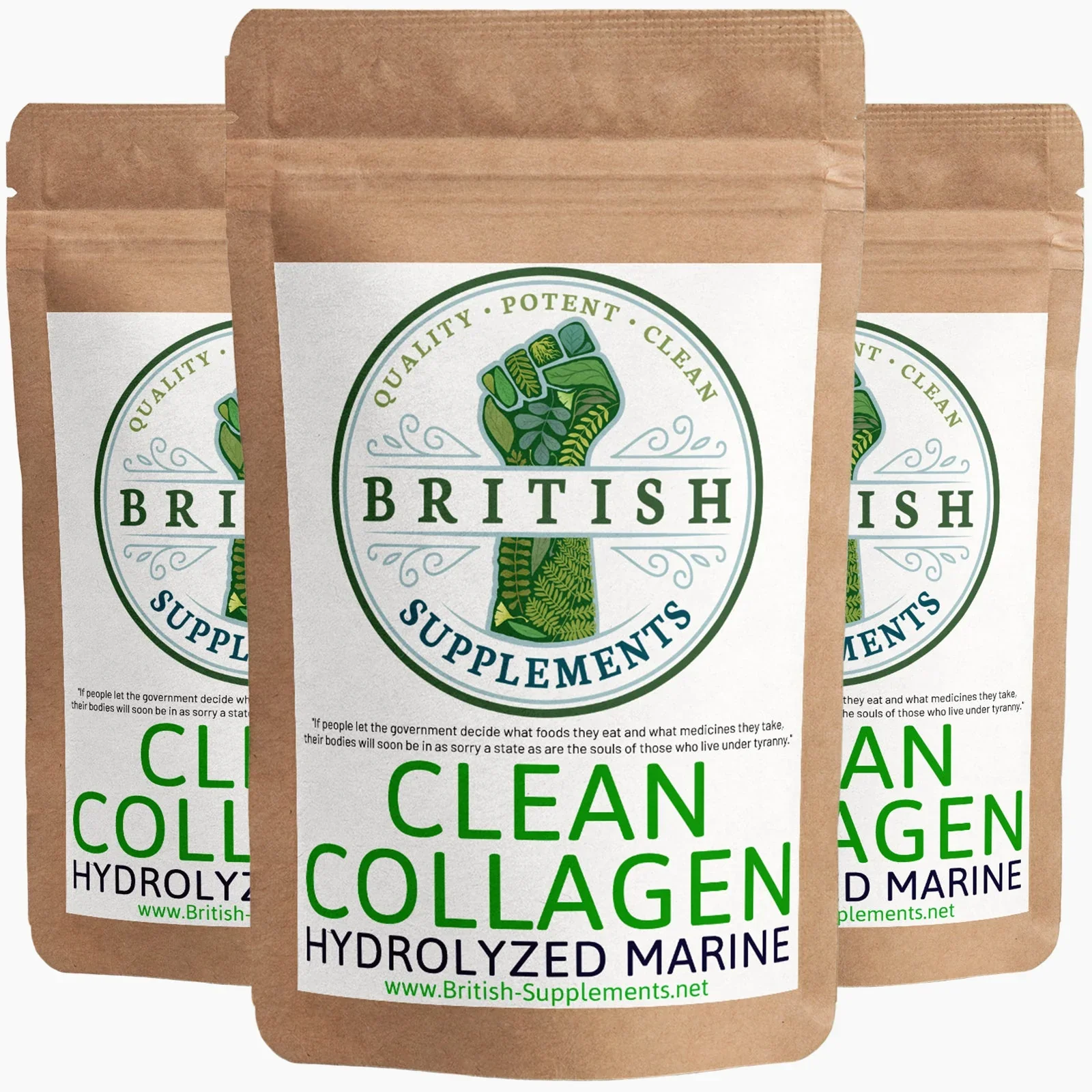 Clean Genuine Hydrolyzed Marine Collagen, Low DA 1,000-2,000