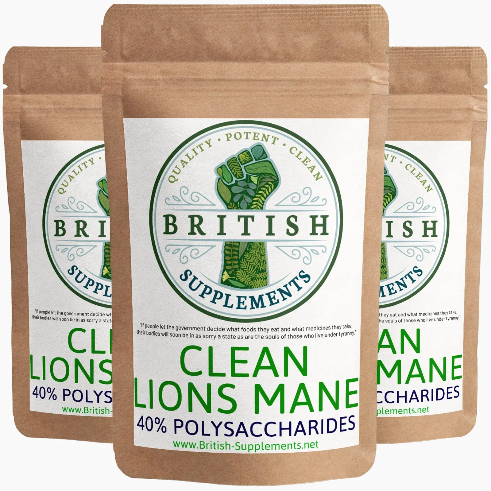 Clean Genuine Lions Mane Extract + Uptake Blend