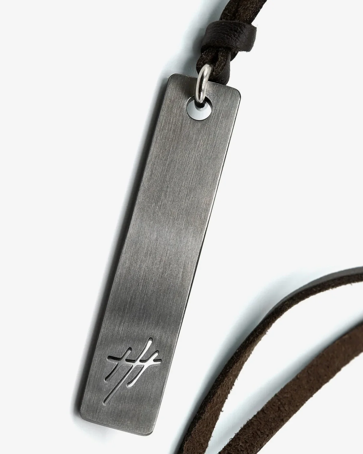 Tigris Reversible Pendant Leather Necklace (adjustable length)