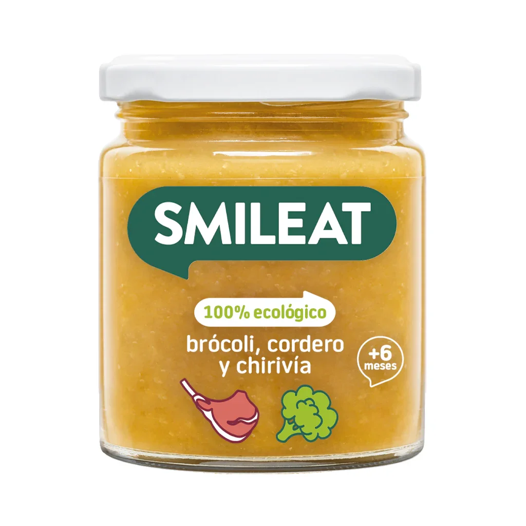 Tarrito de brócoli, cordero y chirivía