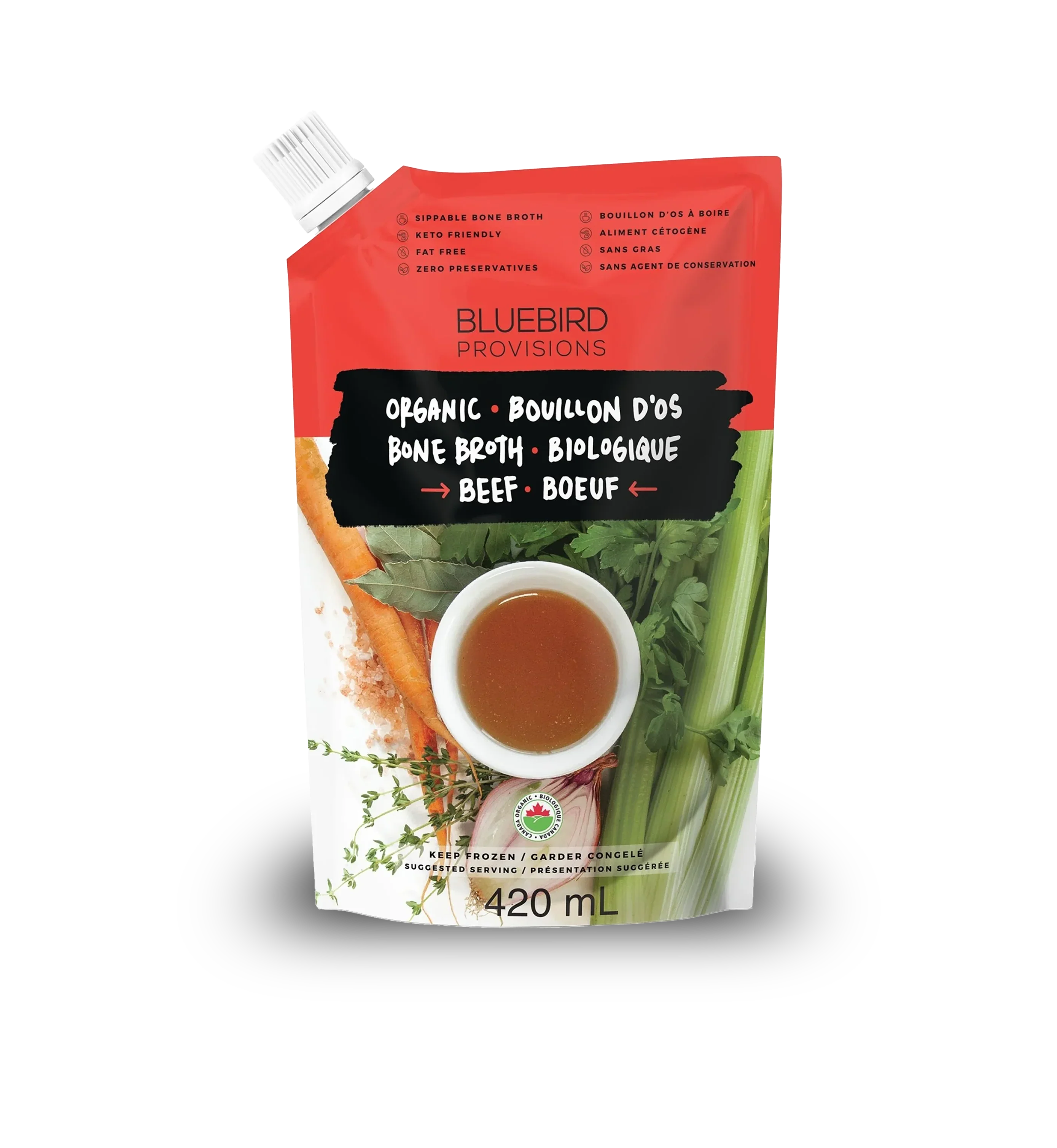 Organic Beef Bone Broth, 420ml, Frozen