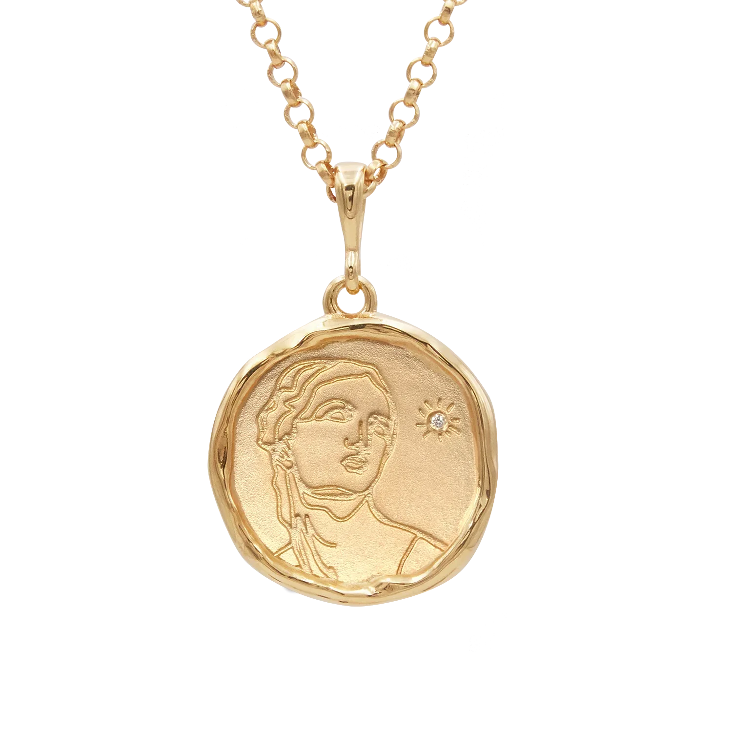 Circe Demi-Goddess of Witchcraft Necklace with Diamond