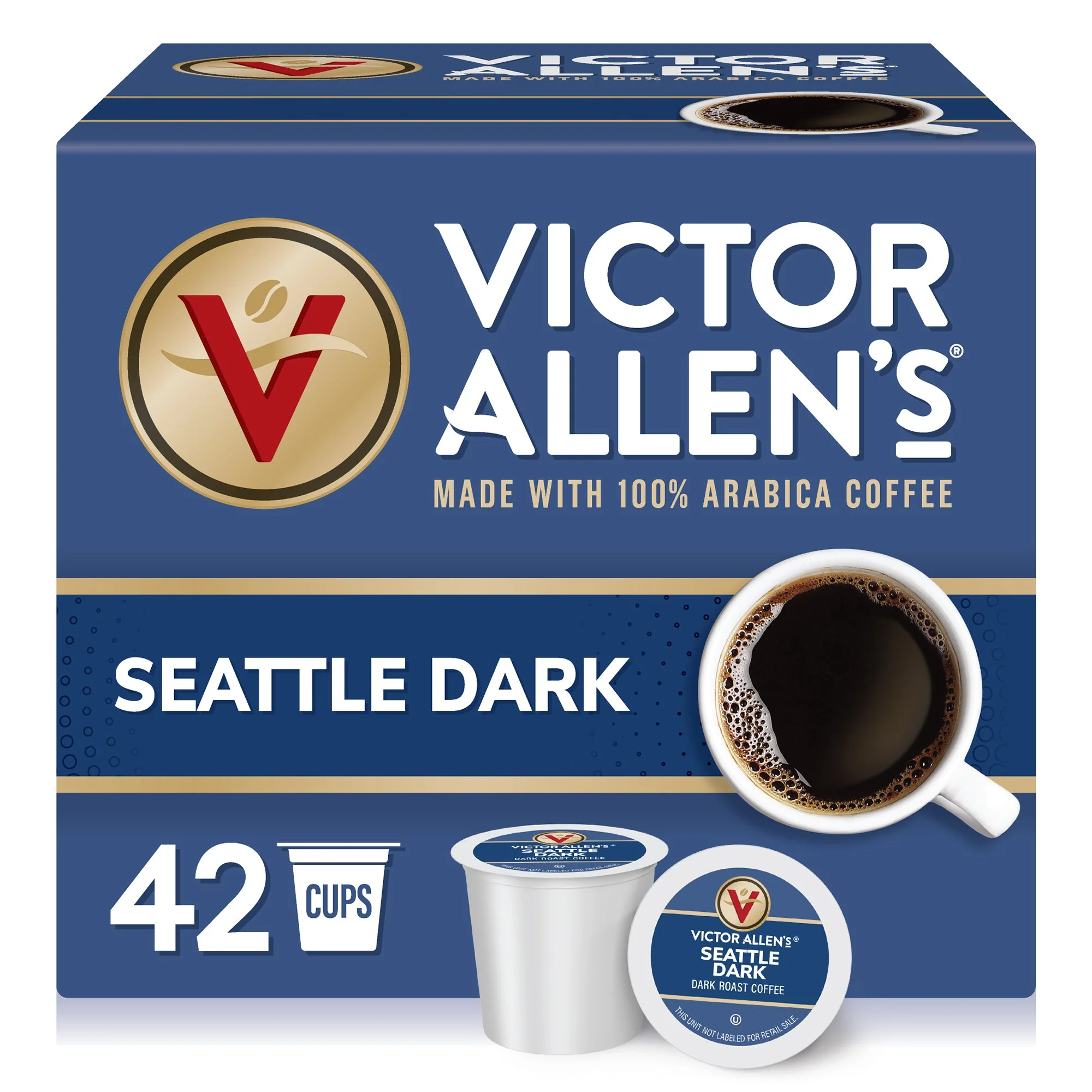 Seattle Dark, Dark Roast, Single Serve Coffee Pods for Keurig K-Cup Brewers