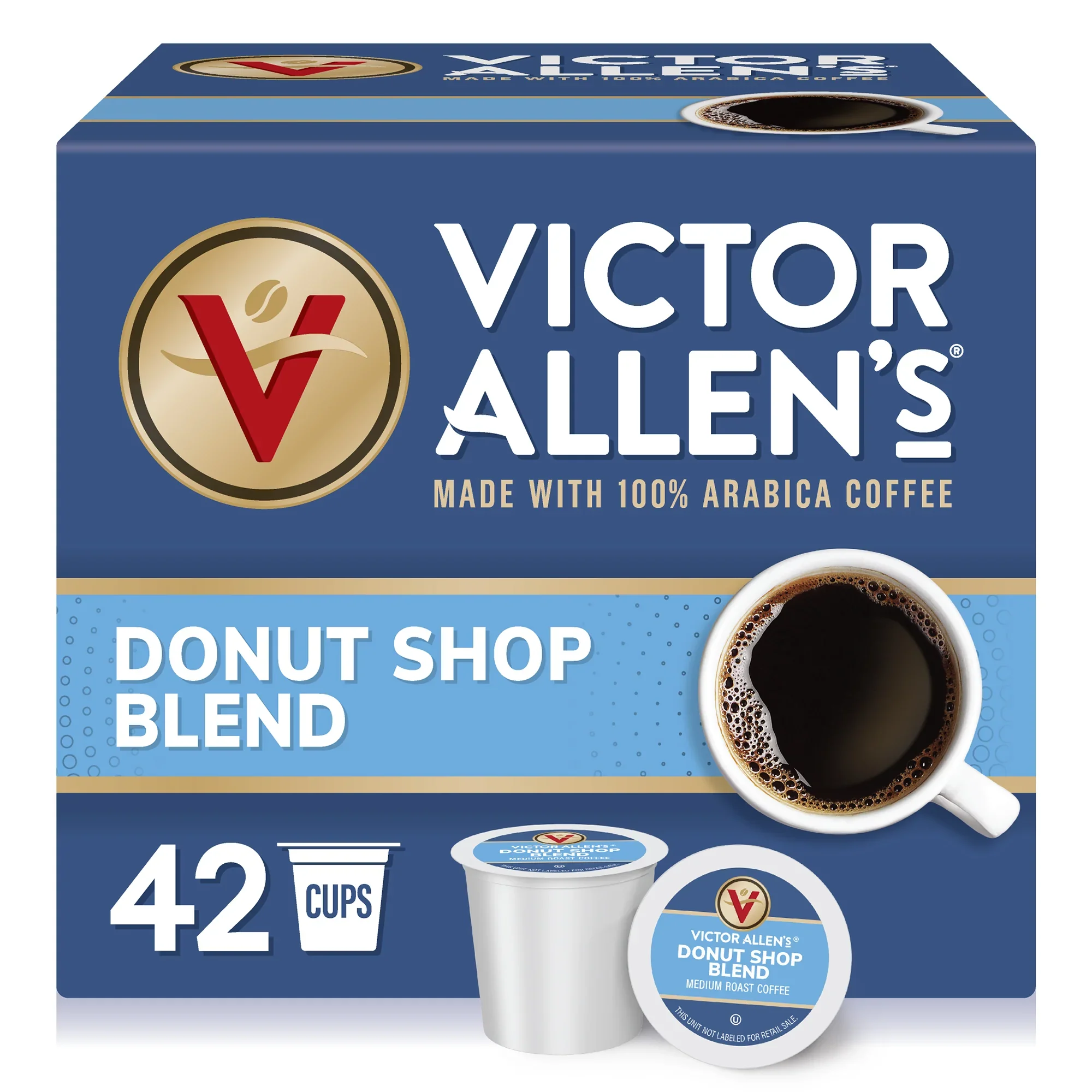 Donut Shop Blend, Medium Roast, Single Serve Coffee Pods for Keurig K-Cup Brewers