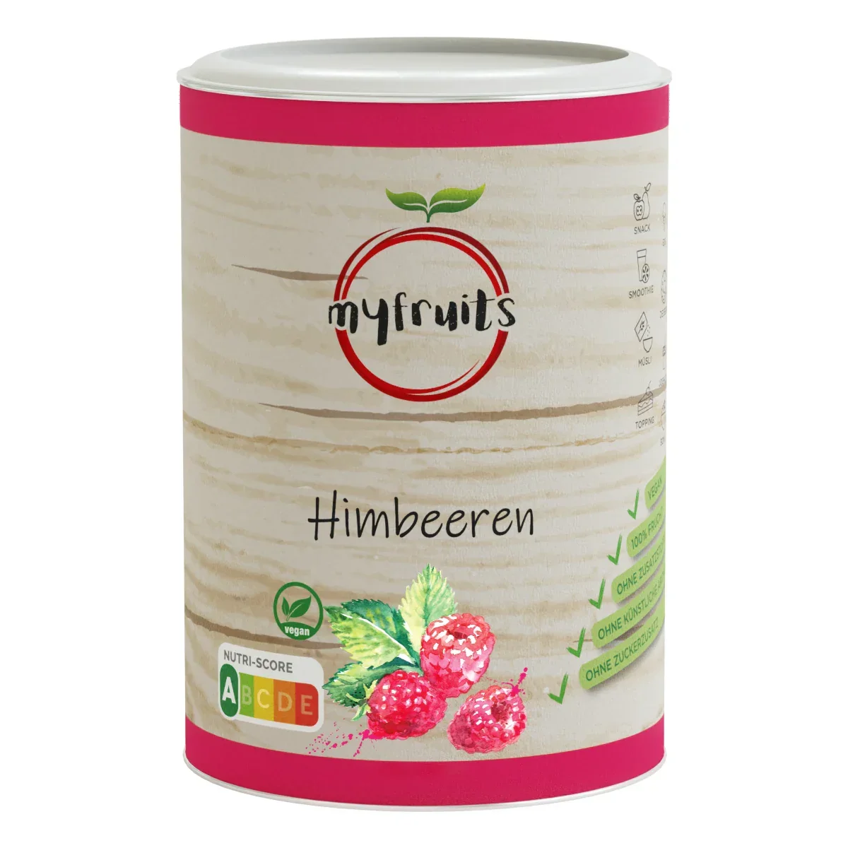 Gefriergetrocknete Himbeeren