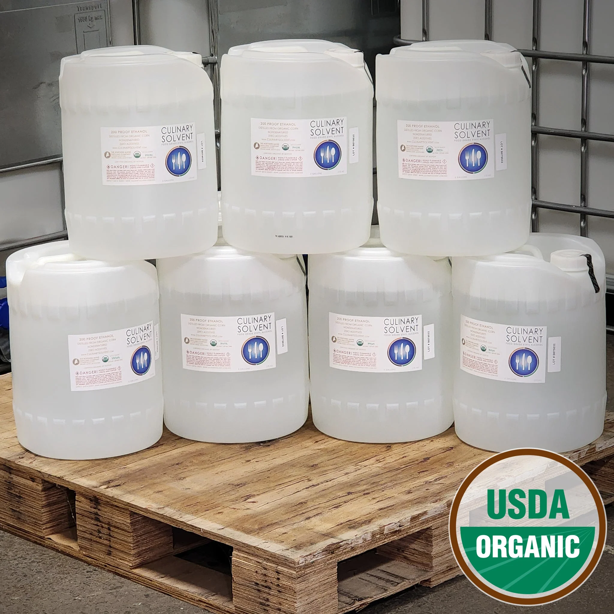 Bulk 200 Proof USDA Certified Organic Food Grade Ethanol