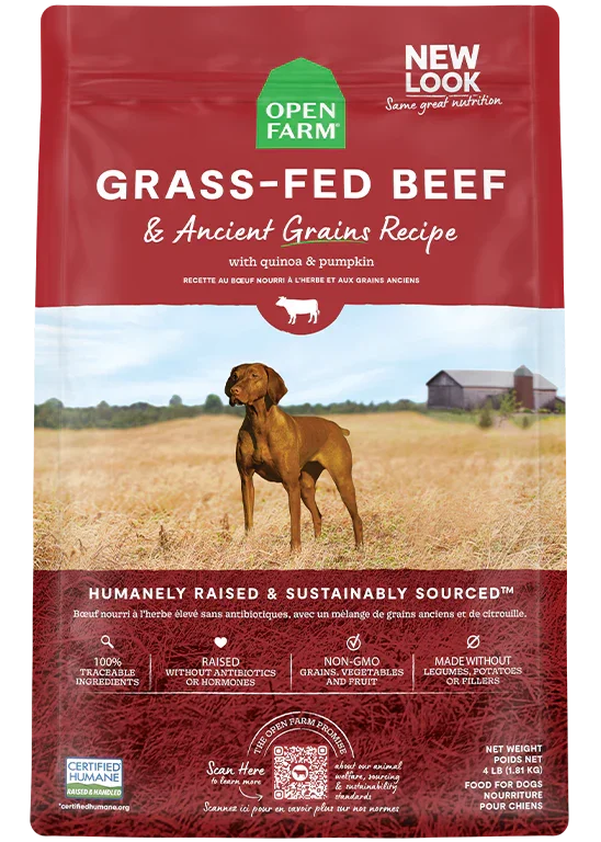 Grass-Fed Beef & Ancient Grains Dog Kibble
